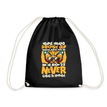 Butterfly - Drawstring Bag - black - Front