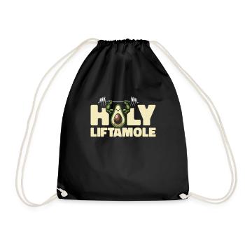 Powerlifting Powerlifter Avocado Holy Liftamole - Drawstring Bag - black - Front