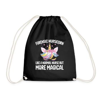 Nursicorn médico-légale comme une infirmière normale cadeaux - Sac de sport léger - noir - Devant