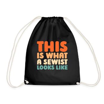 Sewing Sewing Machine - Drawstring Bag - black - Front
