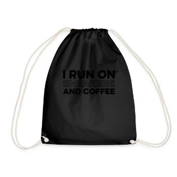 Sneakers Coffee - Drawstring Bag - black - Front