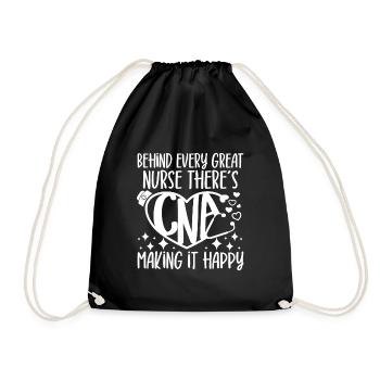 CNA Nursing Quotes Certified Nurse Assistant Gifts - Turnbeutel - Schwarz - Vorne