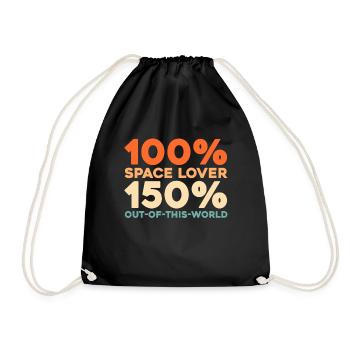 Astronaut, Spaceman, Cosmonaut - Drawstring Bag - black - Front