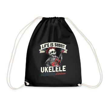 Ukulele - Turnbeutel - Schwarz - Vorne