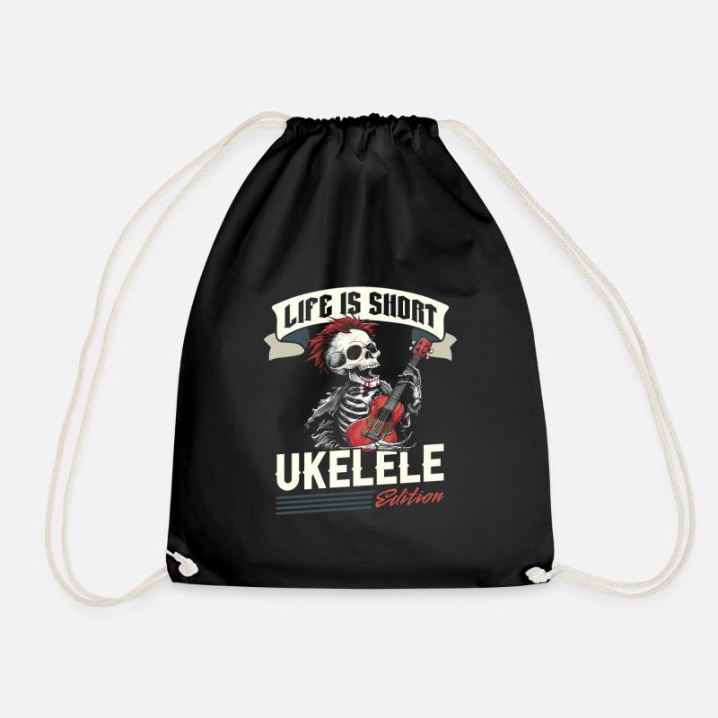 Ukulele - Turnbeutel - Schwarz