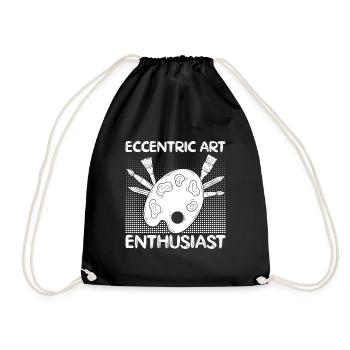 Funny Art Painter Eccentric Art Enthusiast Drawing - Drawstring Bag - black - Front