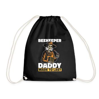 Beekeeper Beekeeper Skeleton Fathers Day Dad - Drawstring Bag - black - Front