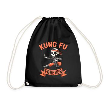 Kung Fu Skeleton - Drawstring Bag - black - Front