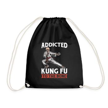 Kung Fu Skeleton - Drawstring Bag - black - Front