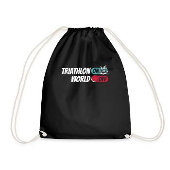 Triathlon Triathlet Triathlon On World Off - Turnbeutel - Schwarz - Vorne