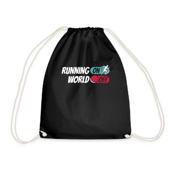 Läufer Jogger Runner Laufen Running On World Off - Sac de sport léger - noir - Devant