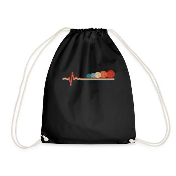 Tricot ECG Heartbeat - Sac de sport léger - noir - Devant