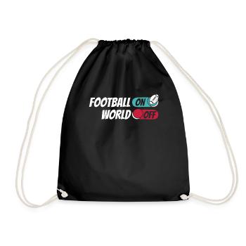 American Football Football On World Off - Turnbeutel - Schwarz - Vorne
