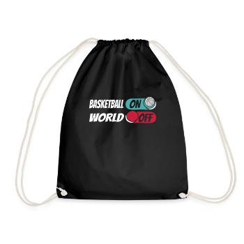 Basket-ball Basketballer Basket-ball sur World Off - Sac de sport léger - noir - Devant