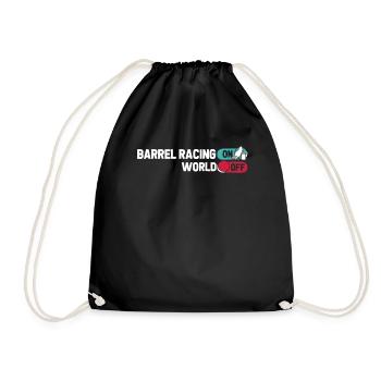 Barrel Racing Western Riding Barrel Racing - Drawstring Bag - black - Front