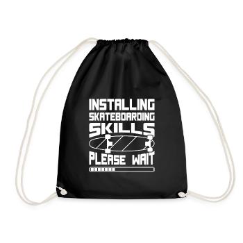 Skateboard Art For Boys Girls Men Skateboard Gifts - Drawstring Bag - black - Front