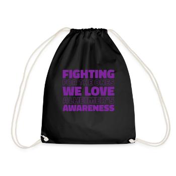 Alzheimer's Alzheimer's Support - Drawstring Bag - black - Front