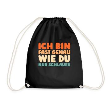 Schwarzer Humor - Turnbeutel - Schwarz - Vorne