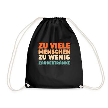 Schwarzer Humor - Turnbeutel - Schwarz - Vorne