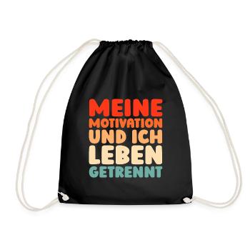 Schwarzer Humor - Turnbeutel - Schwarz - Vorne