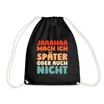 Schwarzer Humor - Turnbeutel - Schwarz - Vorne