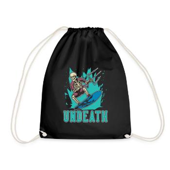 Kitesurfer Kitesurfen Kiten Kitesurfing Undeath - Drawstring Bag - black - Front
