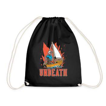 Sailing Sailor Sailboat Undeath - Drawstring Bag - black - Front