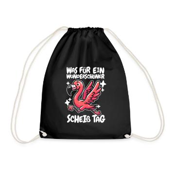 Flamingo drôle s’il vous plaît taisez-vous - Sac de sport léger - noir - Devant