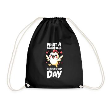 Poule Poulet Drôle Jour Foutu En Sac - Sac de sport léger - noir - Devant