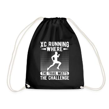 Cross Country Runner Design - XC Coach - Running - Drawstring Bag - black - Front
