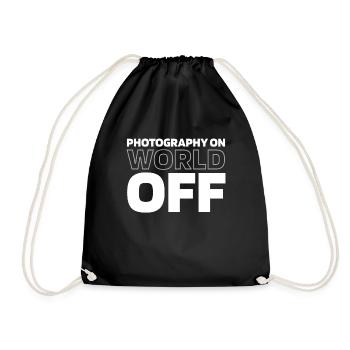 Fotograf Fotografie Kamera - Turnbeutel - Schwarz - Vorne