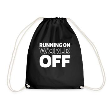 Läufer Jogger Runner Laufen Running On World Off - Sac de sport léger - noir - Devant