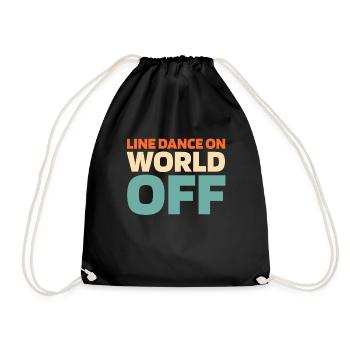 Line Dance Line Dance On World Off - Turnbeutel - Schwarz - Vorne