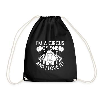 Circus Graphic I'm A Circus Of One Clown Gifts - Drawstring Bag - black - Front