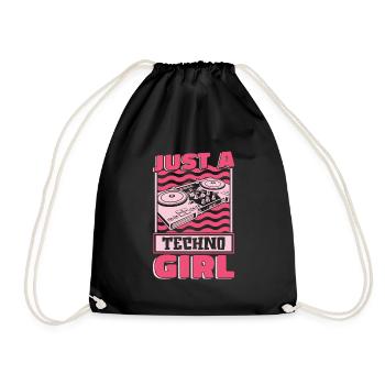 Techno Raver Juste une Techno Girl - Sac de sport léger - noir - Devant