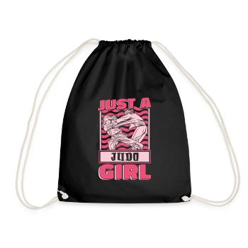 Judoka Just A Judo Girl - Drawstring Bag - black - Front