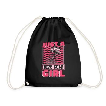Frisbee Golf Disc Golf Juste une fille de Disc Golf - Sac de sport léger - noir - Devant