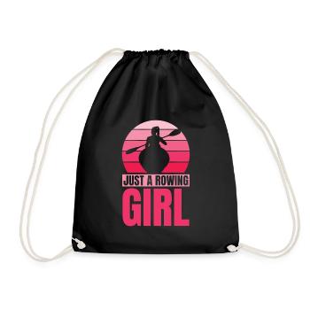 Rowing Rower Just A Rowing Girl - Drawstring Bag - black - Front