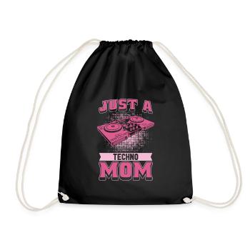 Techno Raver Just A Techno Mom - Sac de sport léger - noir - Devant