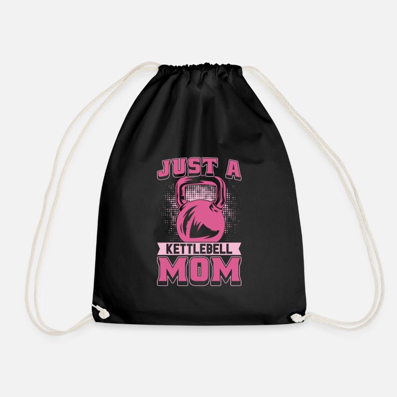 Kettlebell Mutter Just A Kettlebell Mom - Turnbeutel - Schwarz