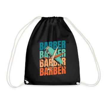 Barber Barbershop - Drawstring Bag - black - Front