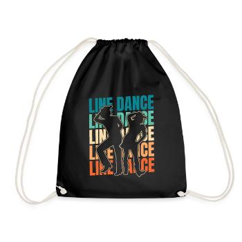 Line Dance - Drawstring Bag - black - Front