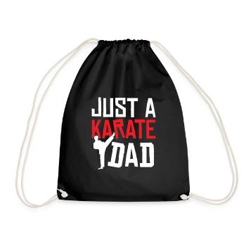 Karate Vater Just A Karate Dad - Turnbeutel - Schwarz - Vorne