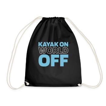 Kajaker Kayak On World Off - Turnbeutel - Schwarz - Vorne