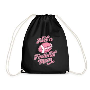 American Football Just A Football Mom - Turnbeutel - Schwarz - Vorne