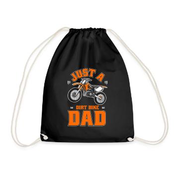 Mx Motocross Dirt Bike Just A Dirt Bike Dad - Drawstring Bag - black - Front