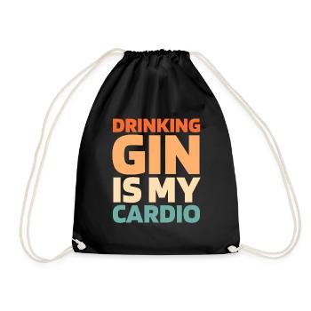 Gin Citation cardio drôle - Sac de sport léger - noir - Devant