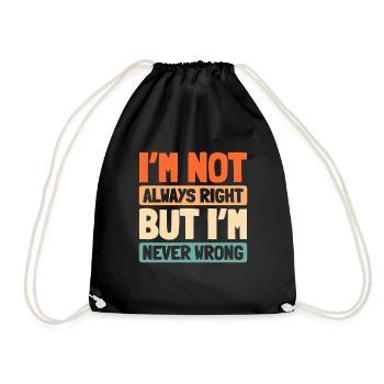 Schwarzer Humor Funny Quote Saying - Turnbeutel - Schwarz - Vorne