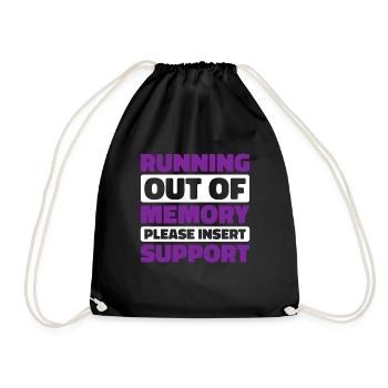 Alzheimer Funny Alzheimers Awareness - Drawstring Bag - black - Front