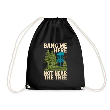 Frisbee Golf Disc Golf - Drawstring Bag - black - Front